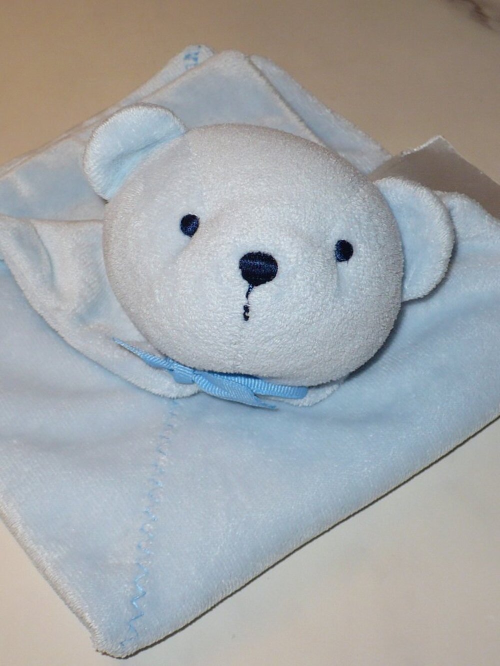 Carter's Just One Year Precious Firsts Blue Teddy Bear Baby Security Blanket